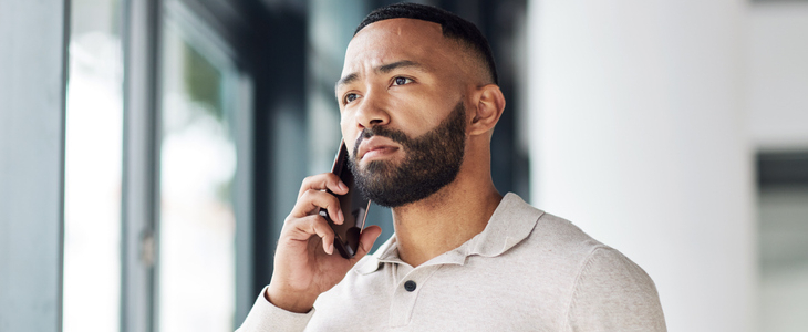 Man speaking on the phone