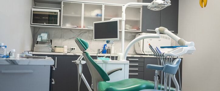 Interior of a dental office space.